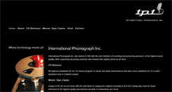 Desktop Screenshot of internationalphonographinc.com